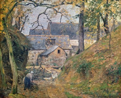 Ein Bauernhof in Montfoucault, 1894 von Camille Jacob Pissarro